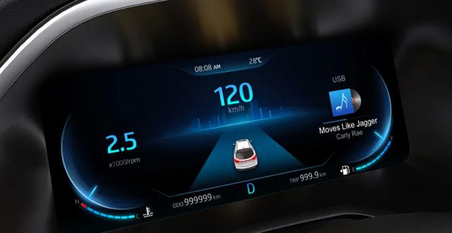 Dynamic Driver Information Center in JAC J7 Car.