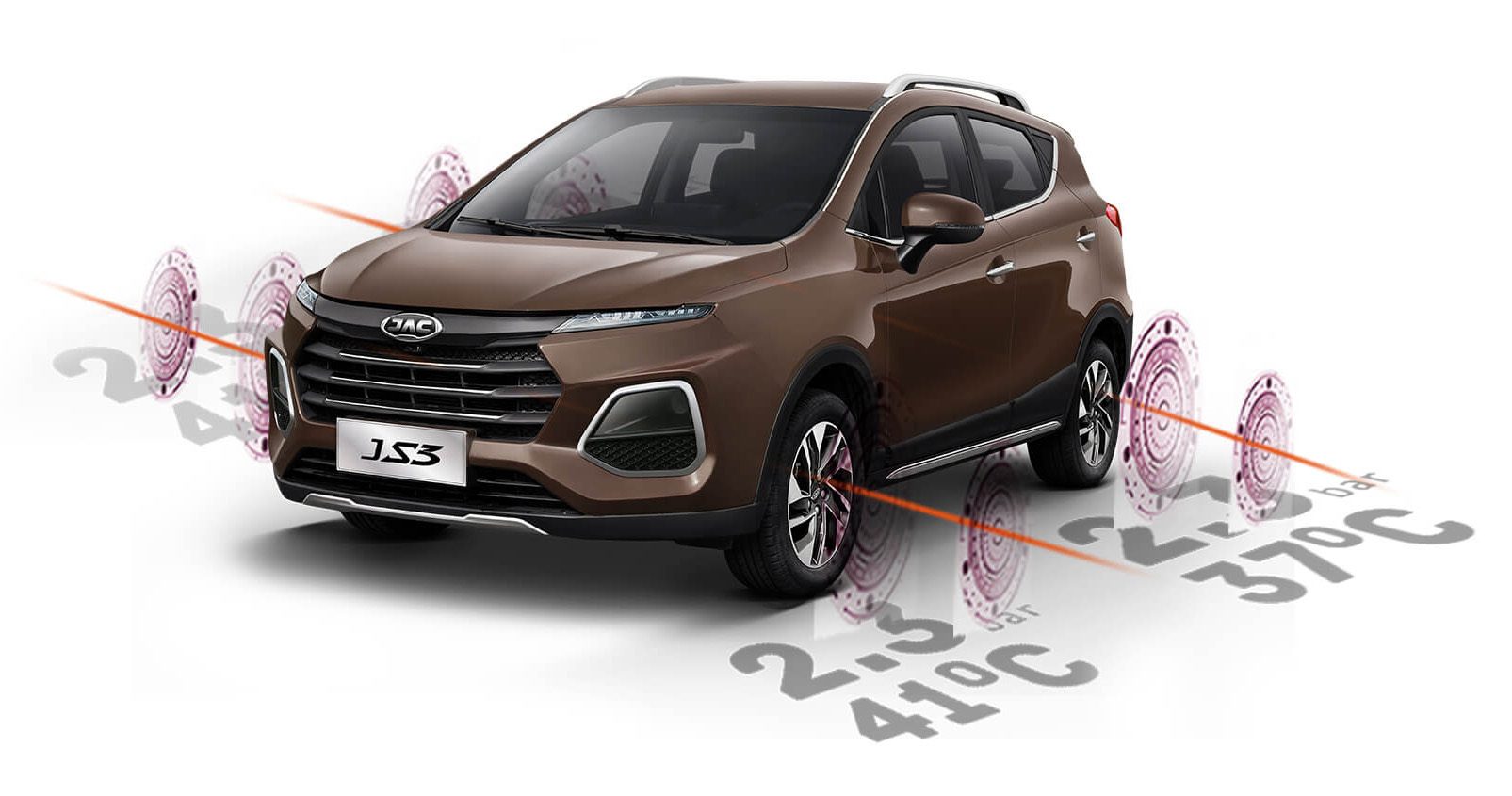 Front view of a brown best compact SUV Car in Qatar. best compact 4x4 SUV