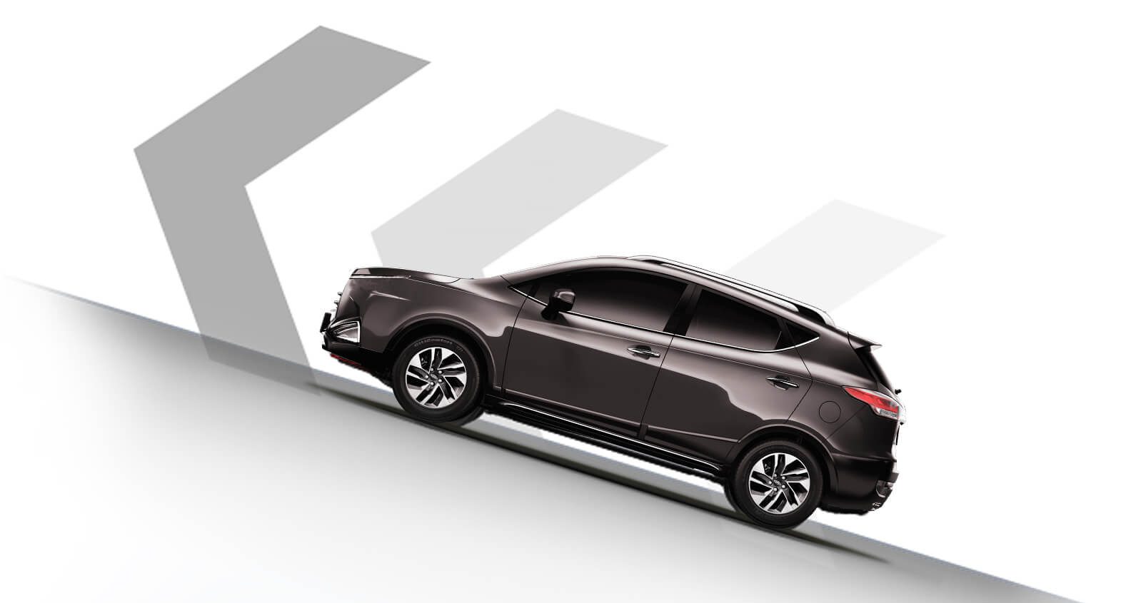 Side view of a brown best compact SUV Car in Qatar. best compact 4x4 SUV