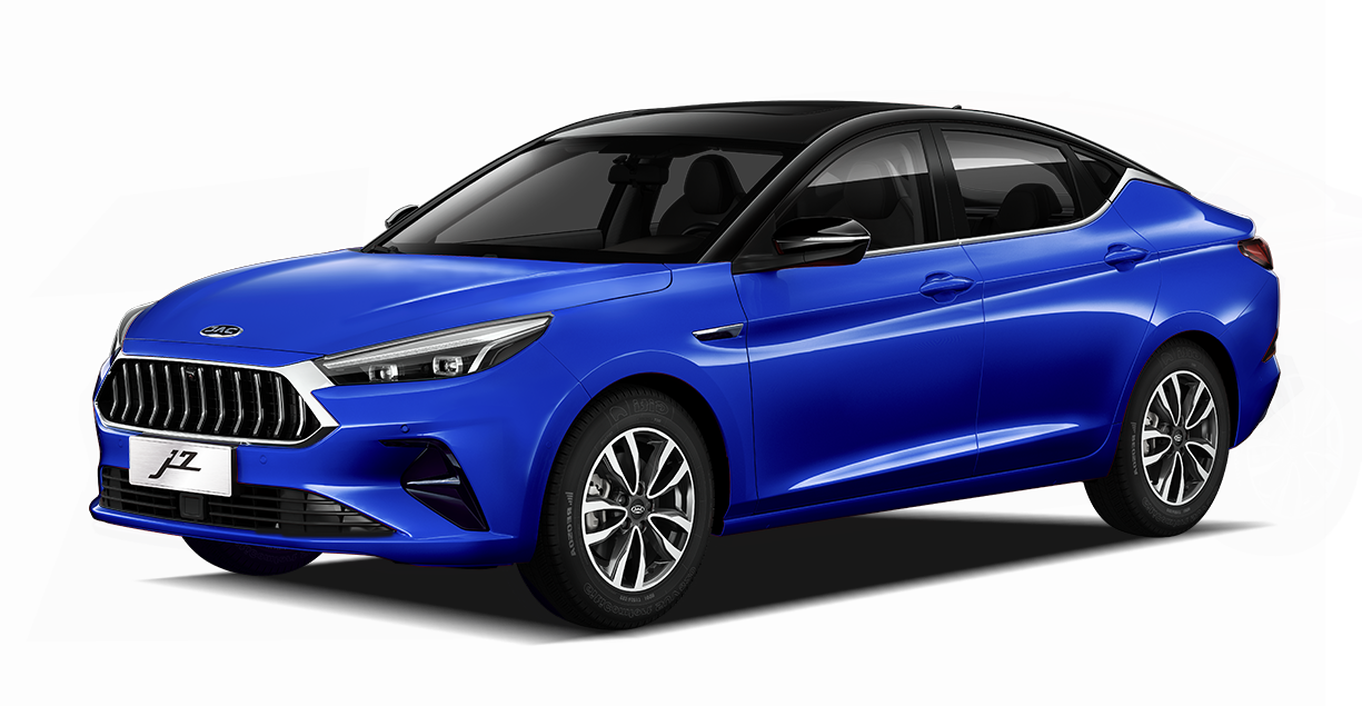 Stylish blue JAC J7 car available in Qatar.