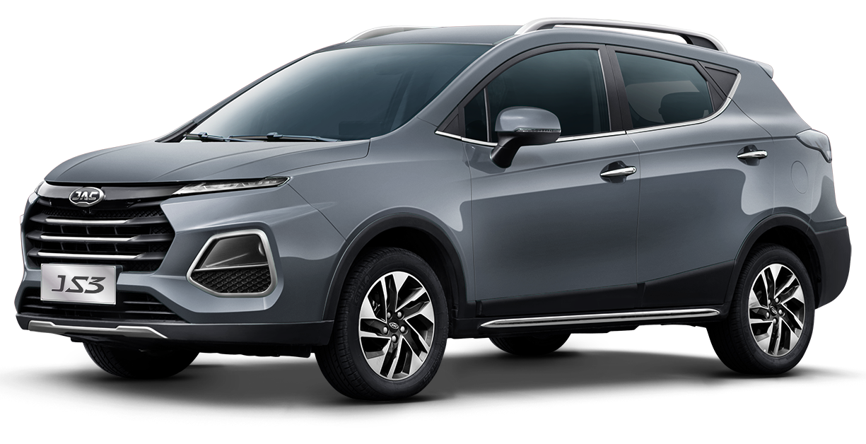 Side view of a grey JAC JS3 Car in Qatar. best compact 4x4 SUV
